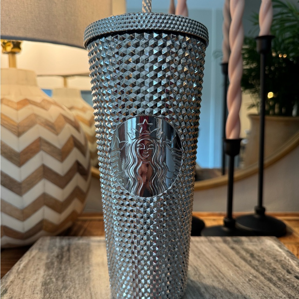 Starbucks 100 Disney Celebration Metallic Silver Tumbler